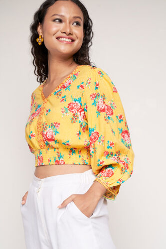 Full Of Life Floral Top, Yellow, image 4