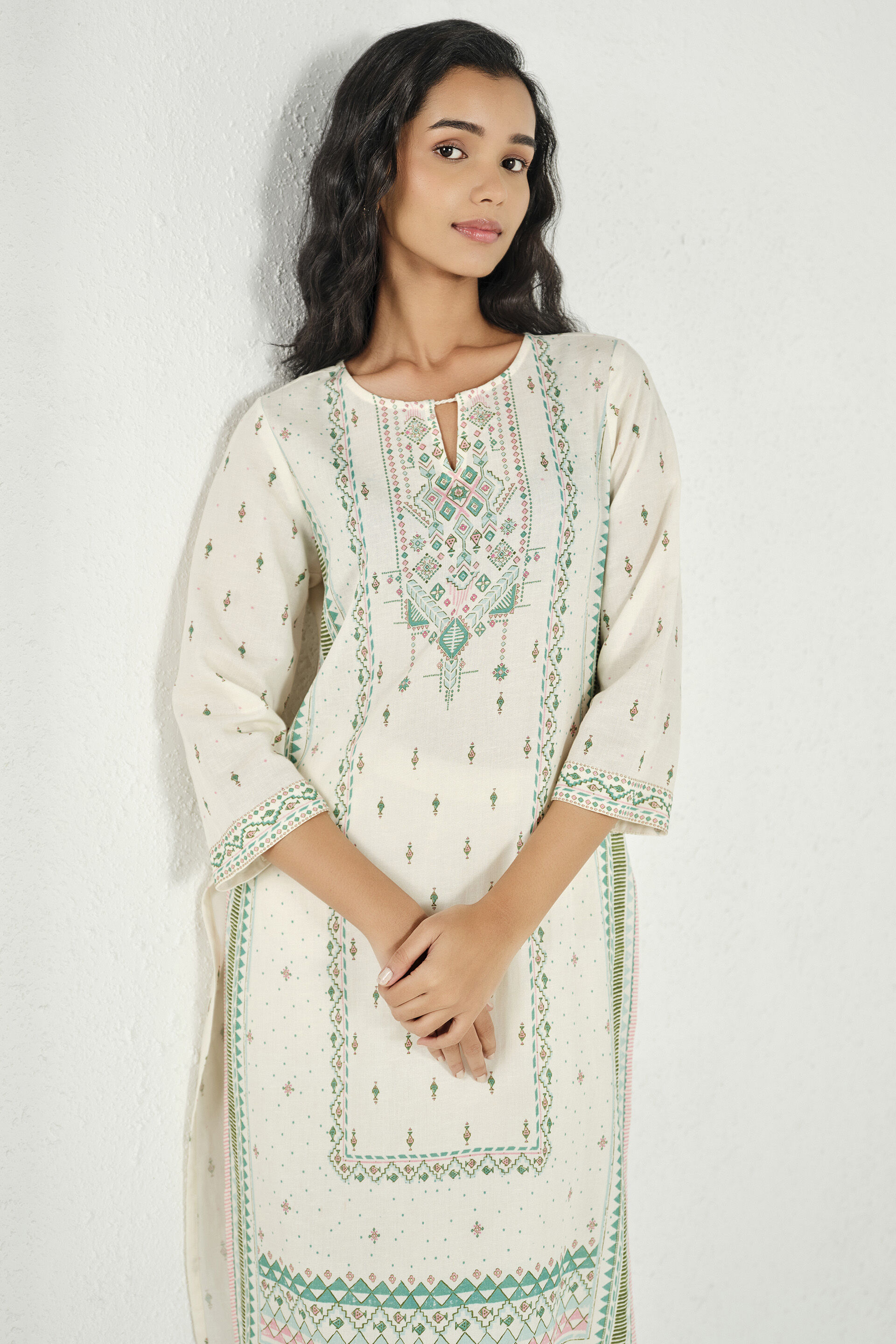 Malai Baag White Kurta, White, image 2