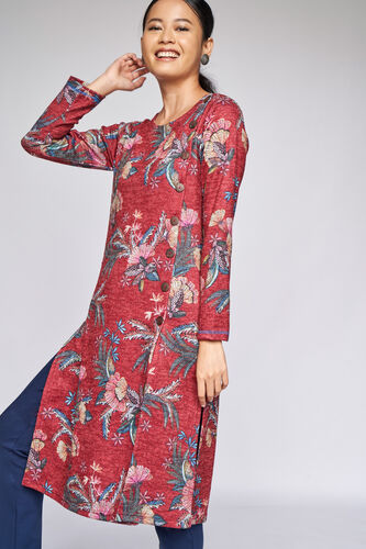 1 - Red Floral Straight Tunic, image 1