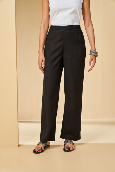 Buy Y M Enterprises Women's Pant Cigarette Pant, Cotton Blended Trouser Pant  for Women Kurti Pant (28, Beige) at