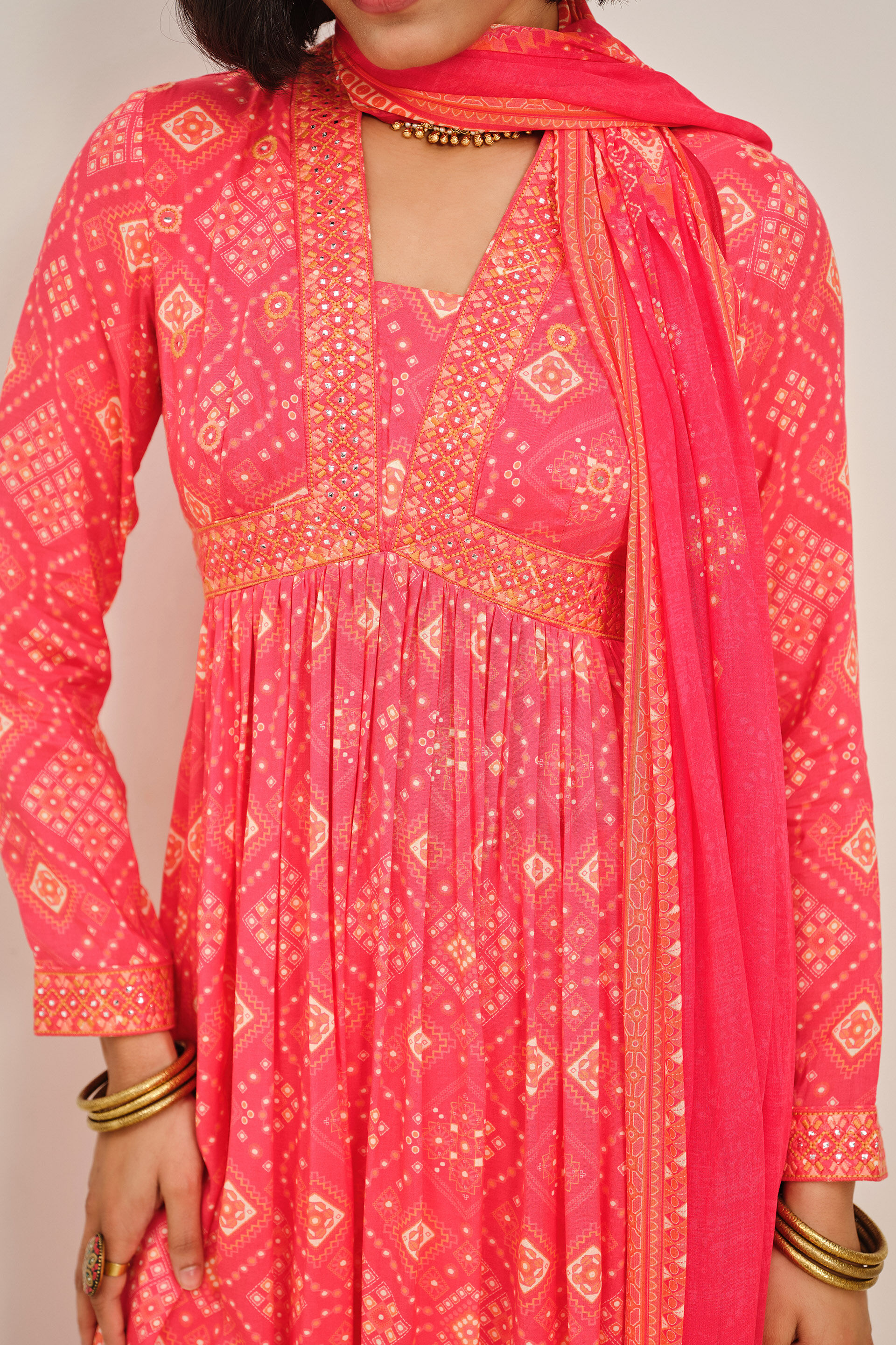 Rubaroo Kurta Set, Pink, image 4