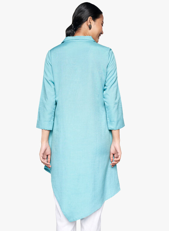 Asymmetric Tunic, Aqua, image 5