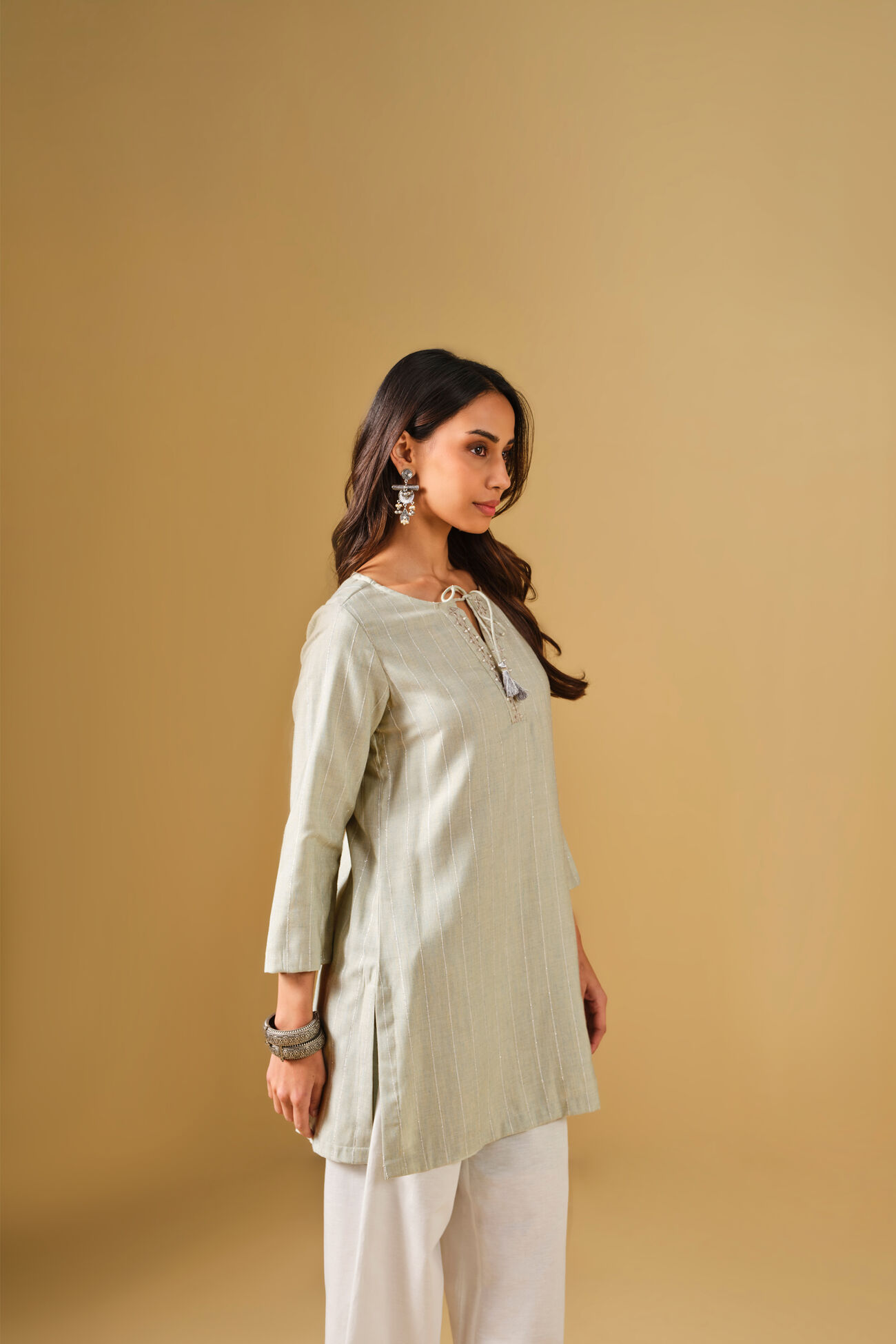 Embroidered Mint Green Tunic, Mint, image 4