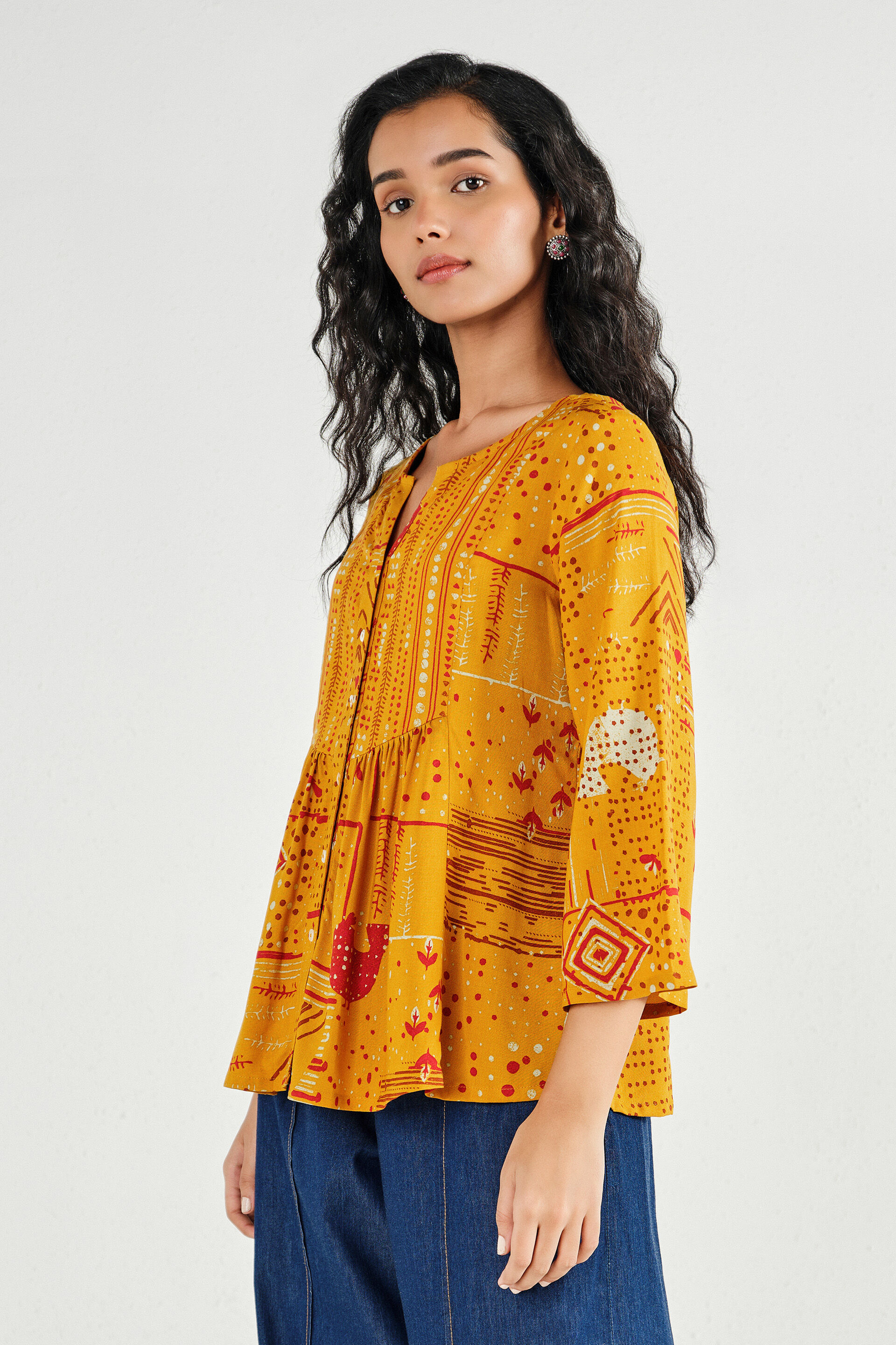 Mustard Meadow Top, Mustard, image 2