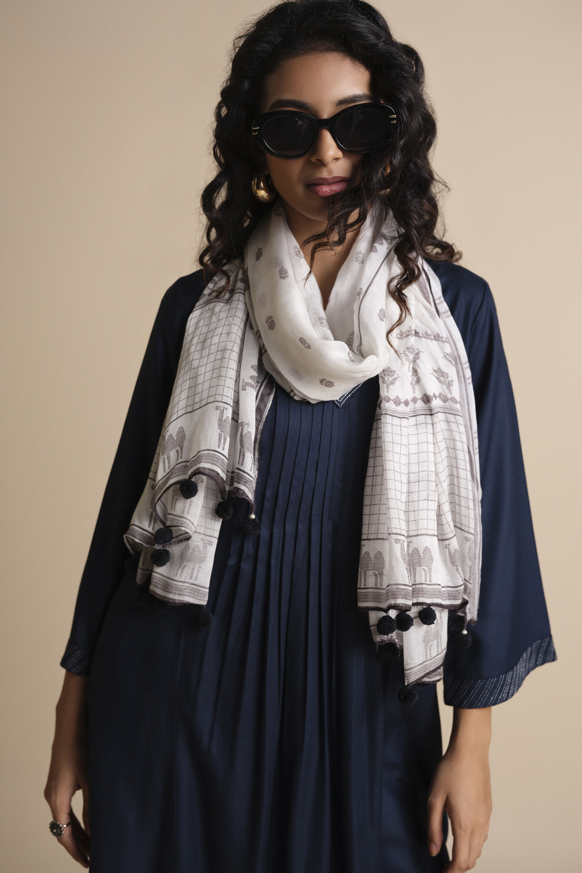 Shaam Afsana Kurta, Navy Blue, image 2