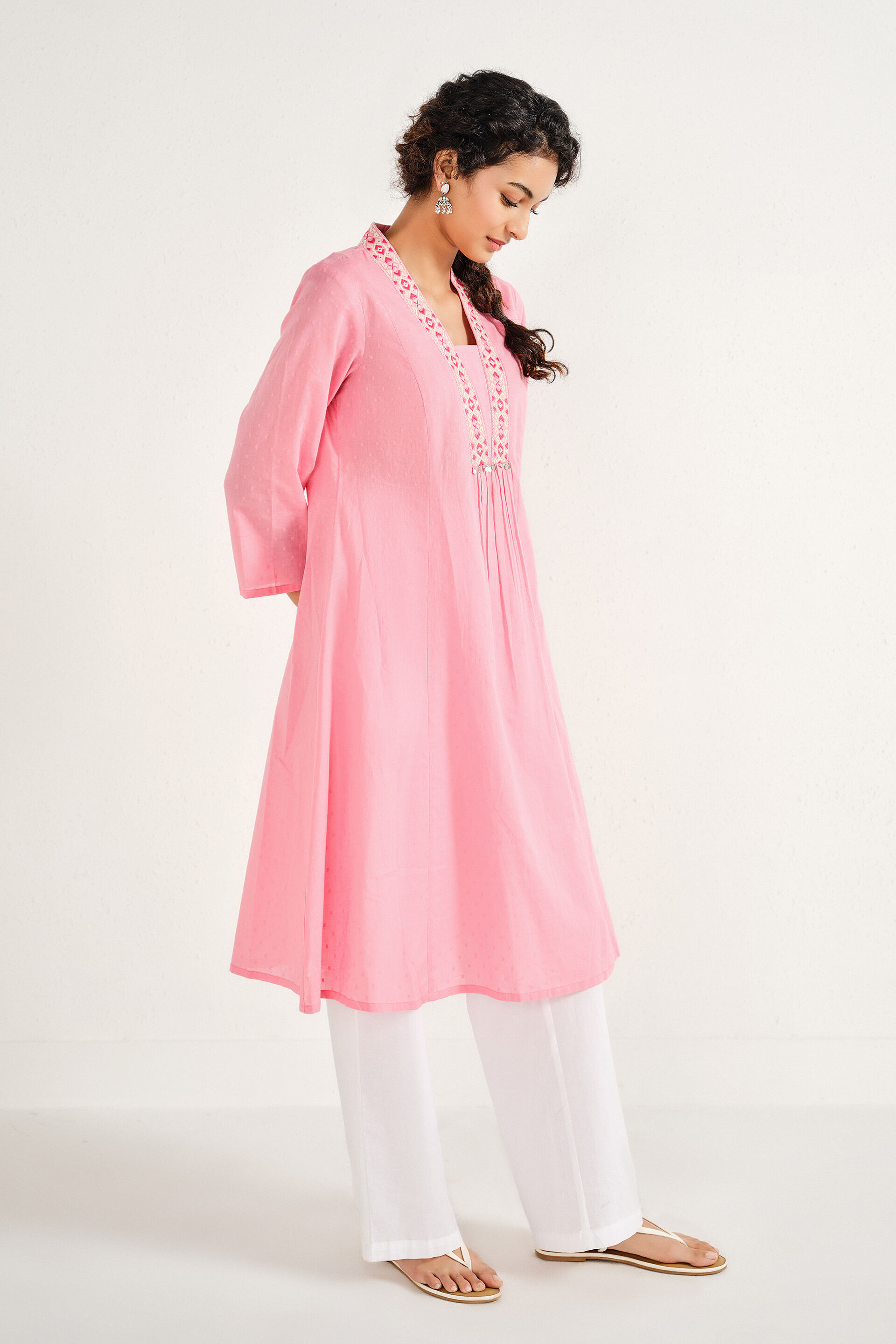 Mehroz Pink Kurta, Pink, image 3