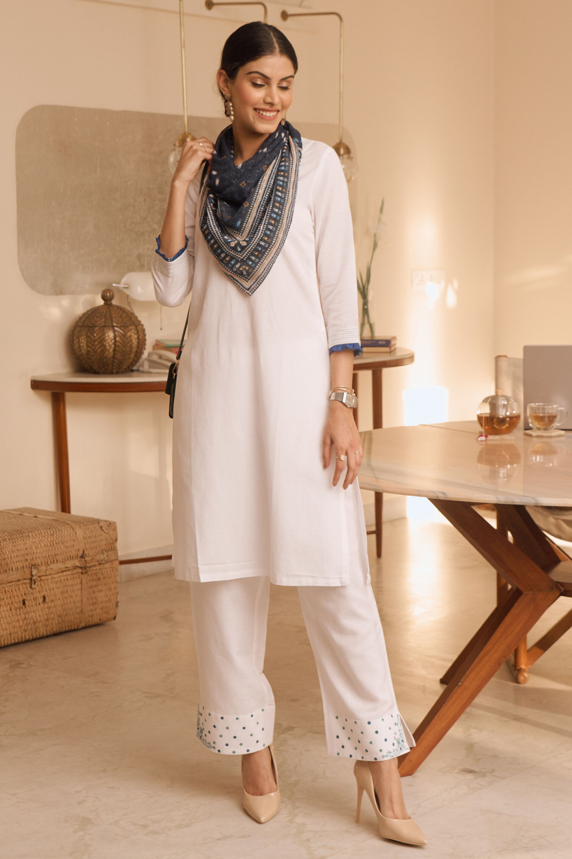 Solid straight kurta cheap