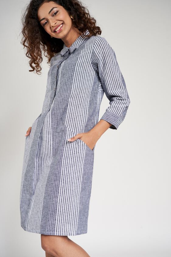6 - Grey Striped Dress, image 6