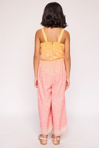 4 - Yellow Embroidered Floral Jump Suit, image 4