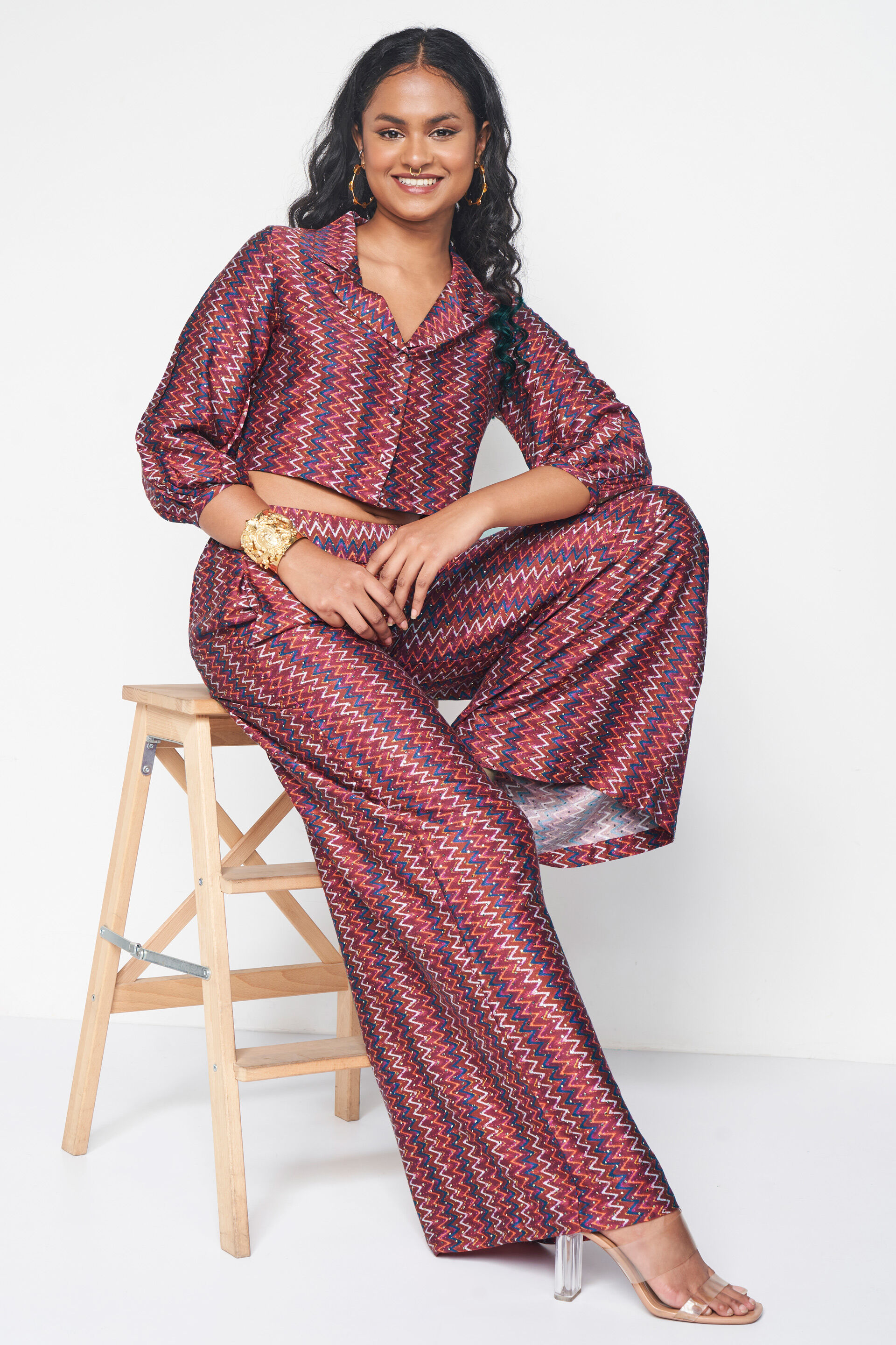 Bikaner Co-ords Set, Red, image 8