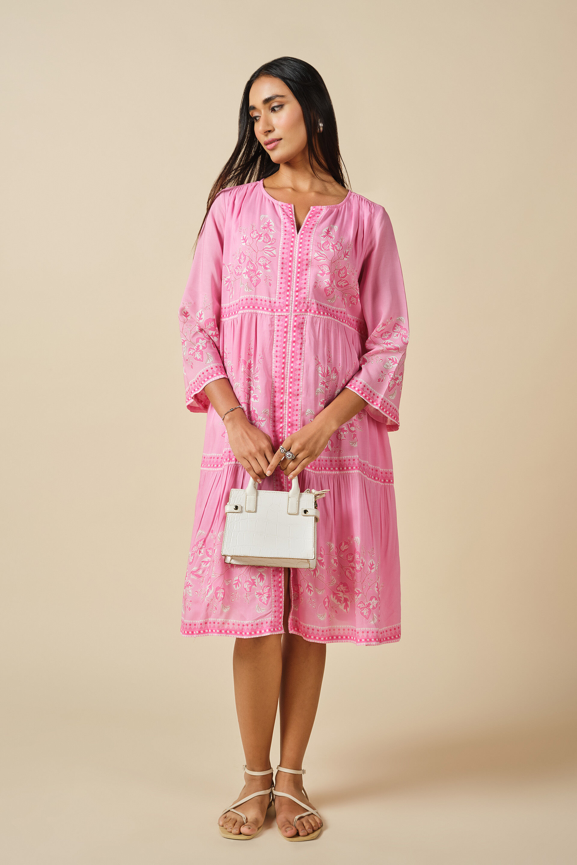 Pink Bahar Dress, Pink, image 3