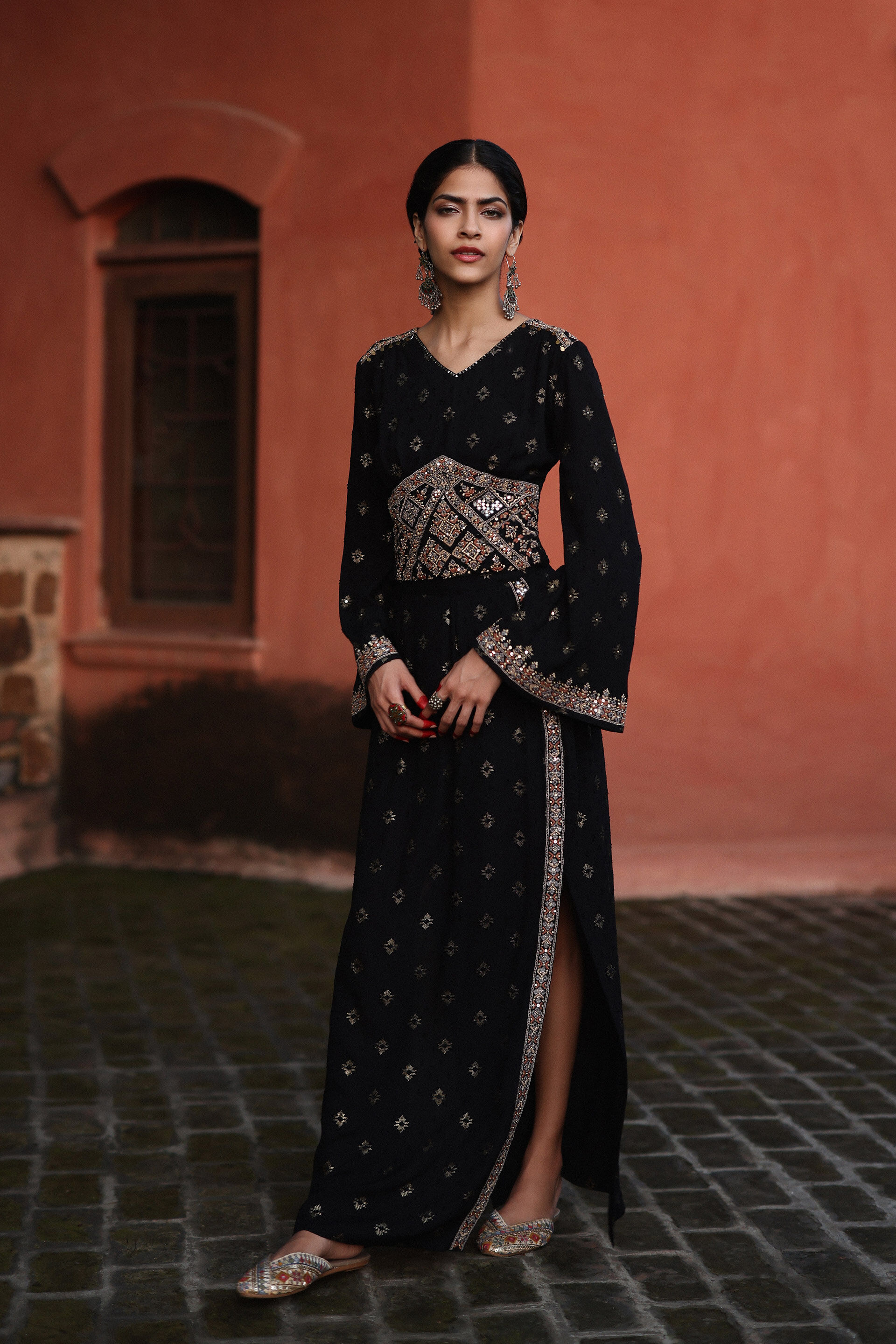 Shaam Mastani Co-ord Set, Black, image 2