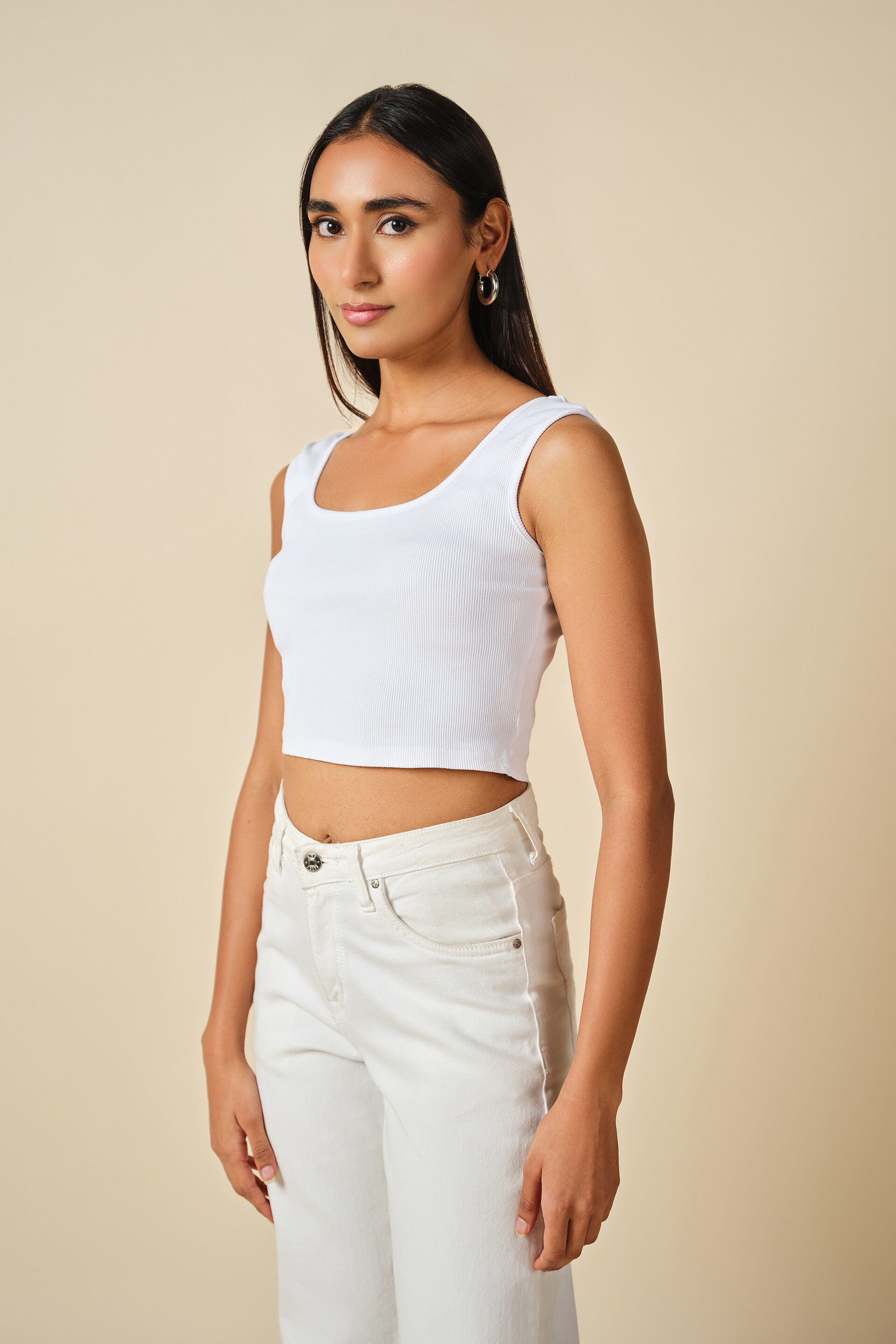 Basic White Top, White, image 3