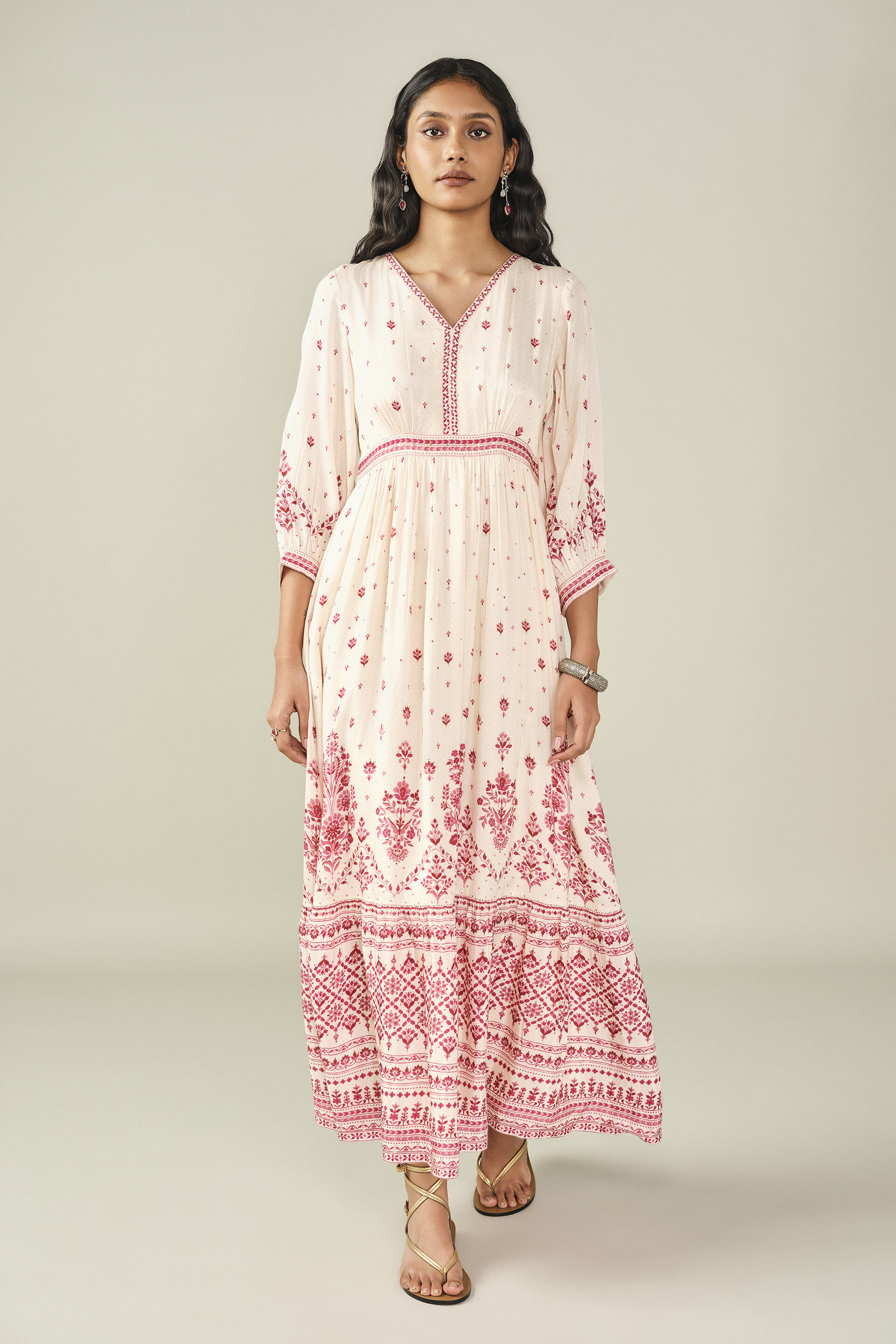 Tiered Maxi Dress in White