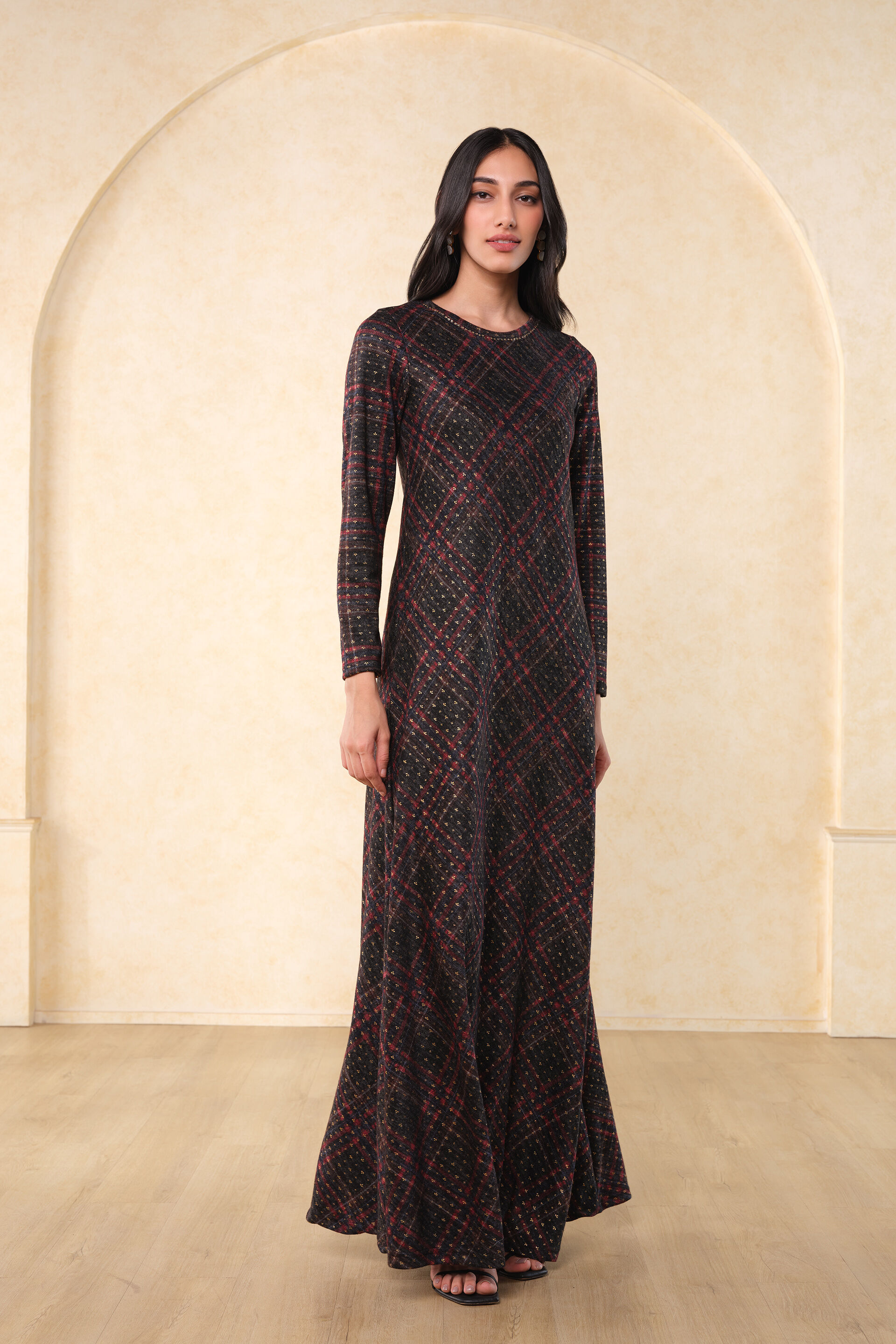 Afsana Maxi Dress, Grey, image 3