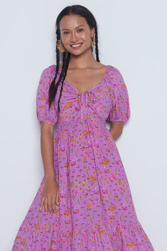 Sadabahar Flared Dress, Lilac, image 4