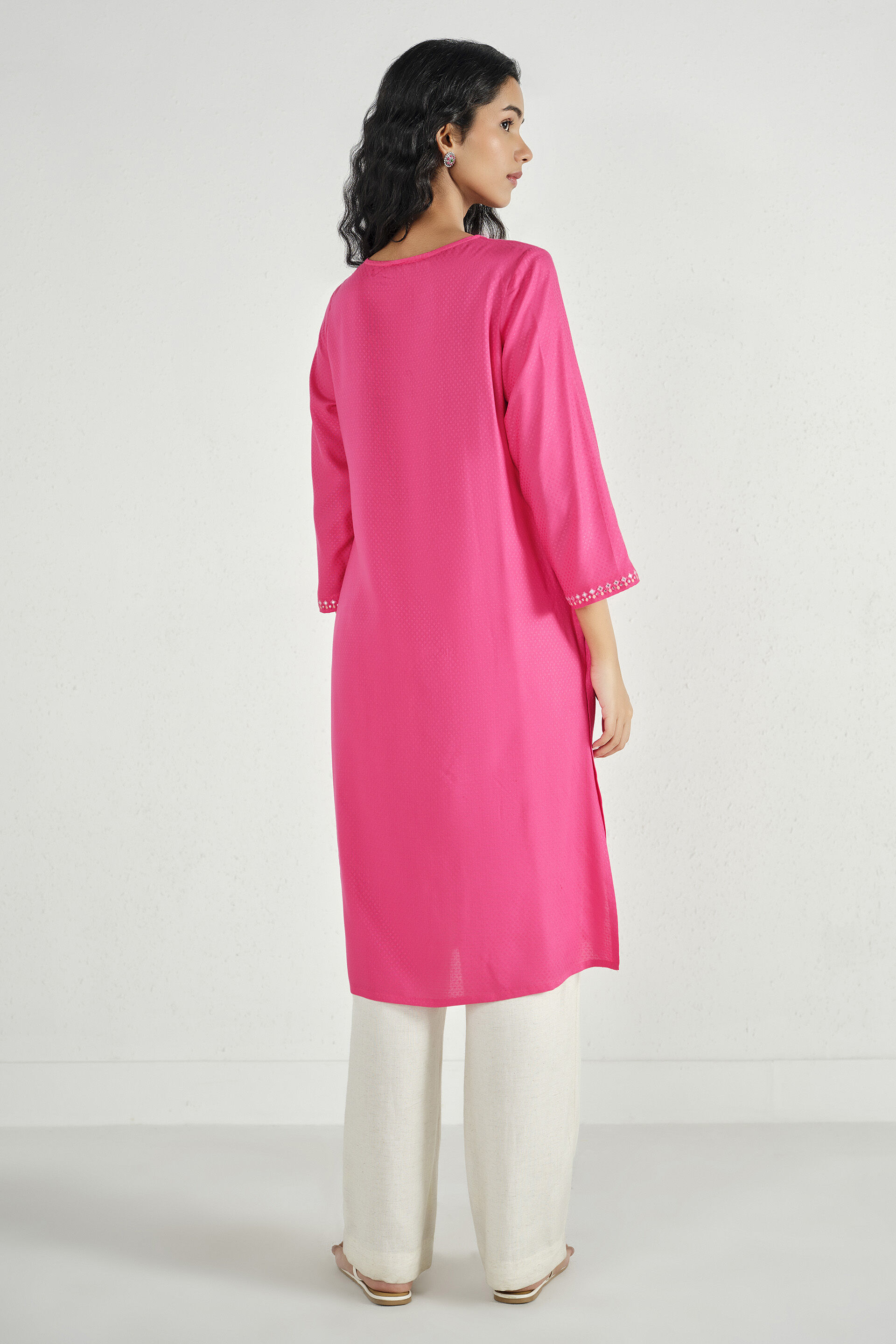 Ruhi Pink Kurta, Pink, image 7