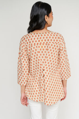 Coral Three-Quarter Sleeves Top, Coral, image 5