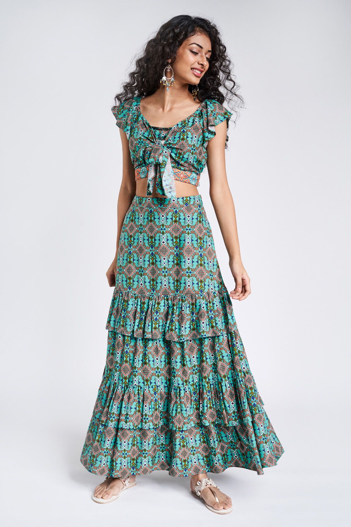 Global desi green dress online