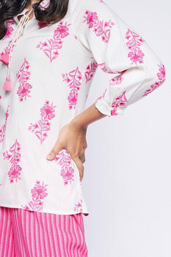 5 - Pink Floral Straight Top, image 5