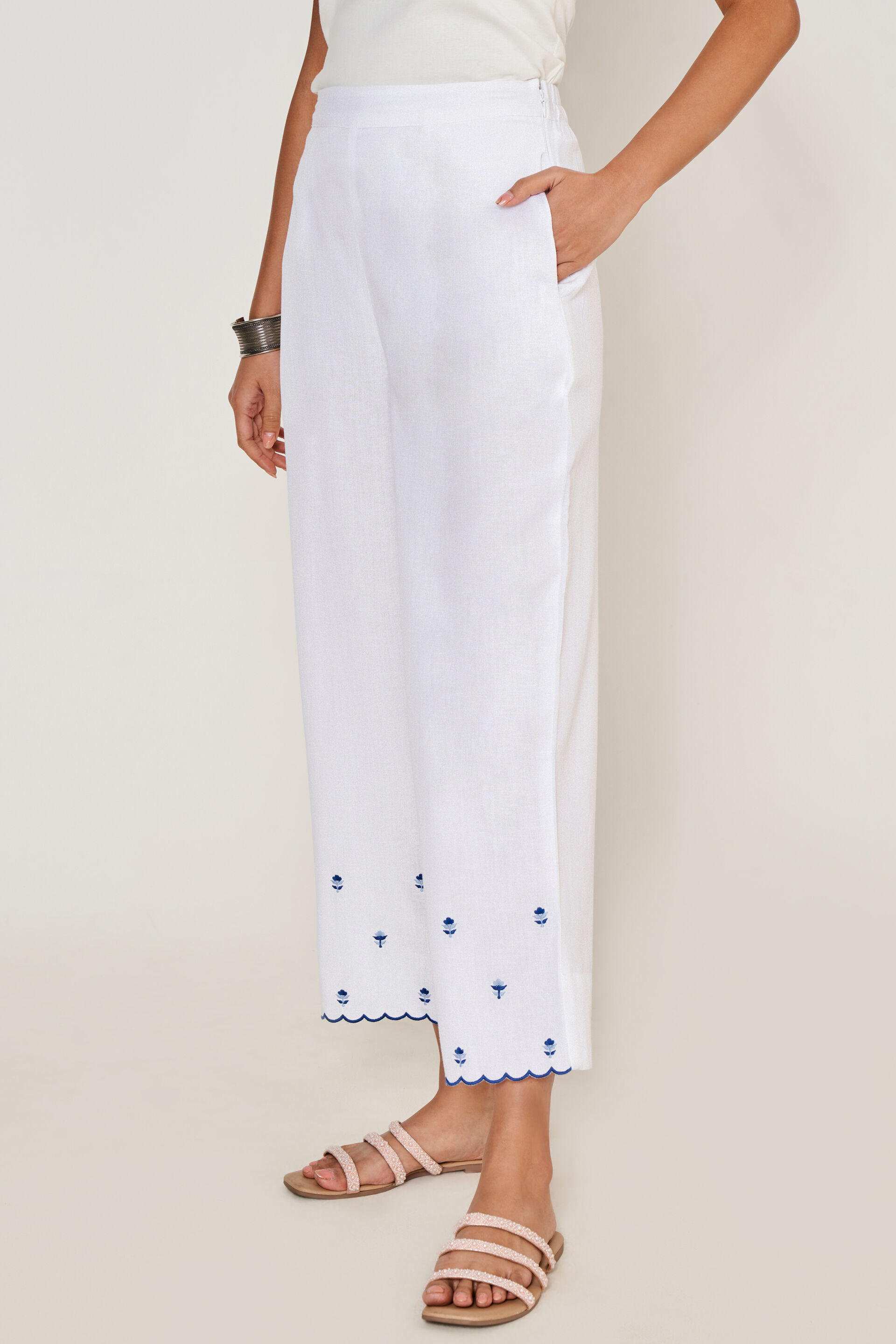 Buy White Pants for Women by ETHNICITY Online | Ajio.com