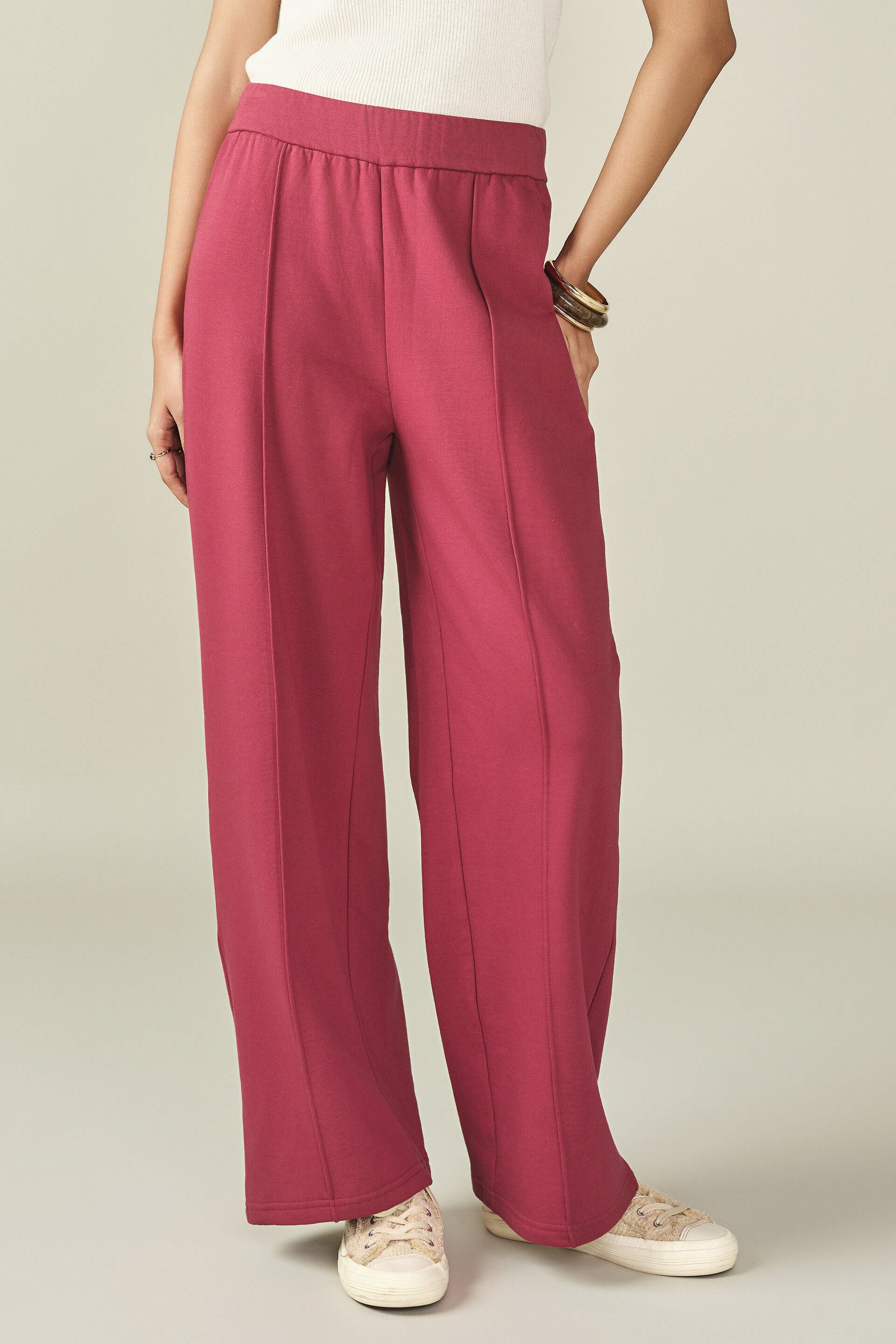 Solid Joggers in Red