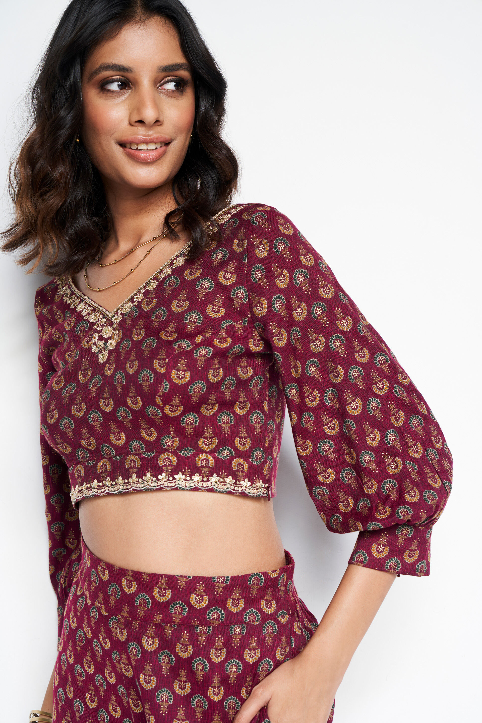 Jasmin Co-ords Set, Maroon, image 7