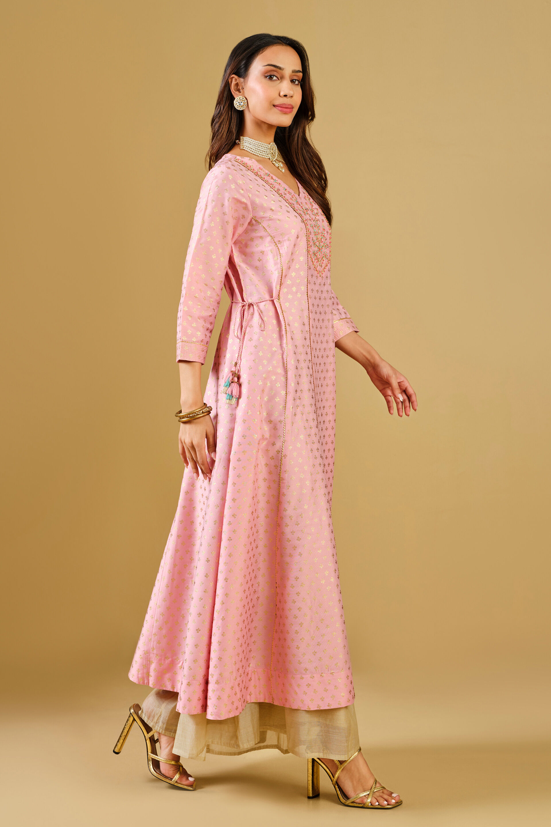 Festive Light Pink Kurta