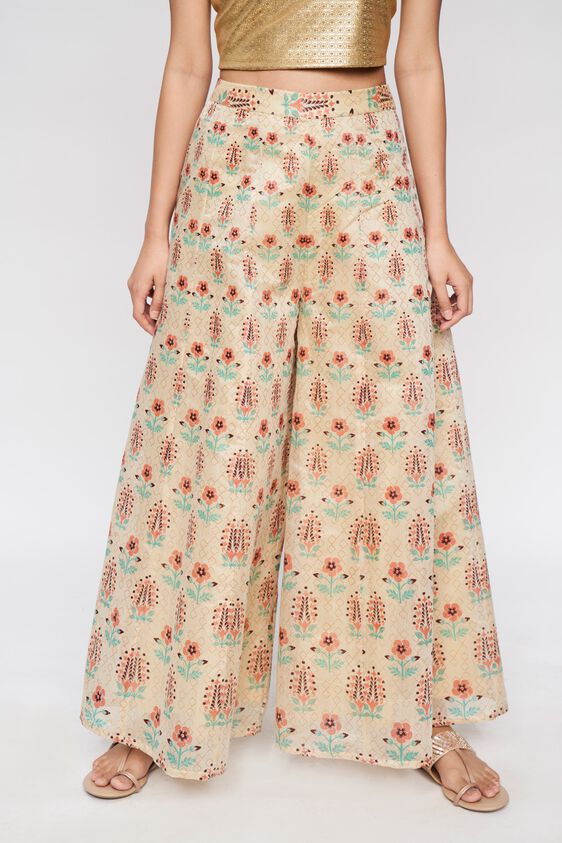 1 - Beige Ethnic Motifs Sharara, image 1