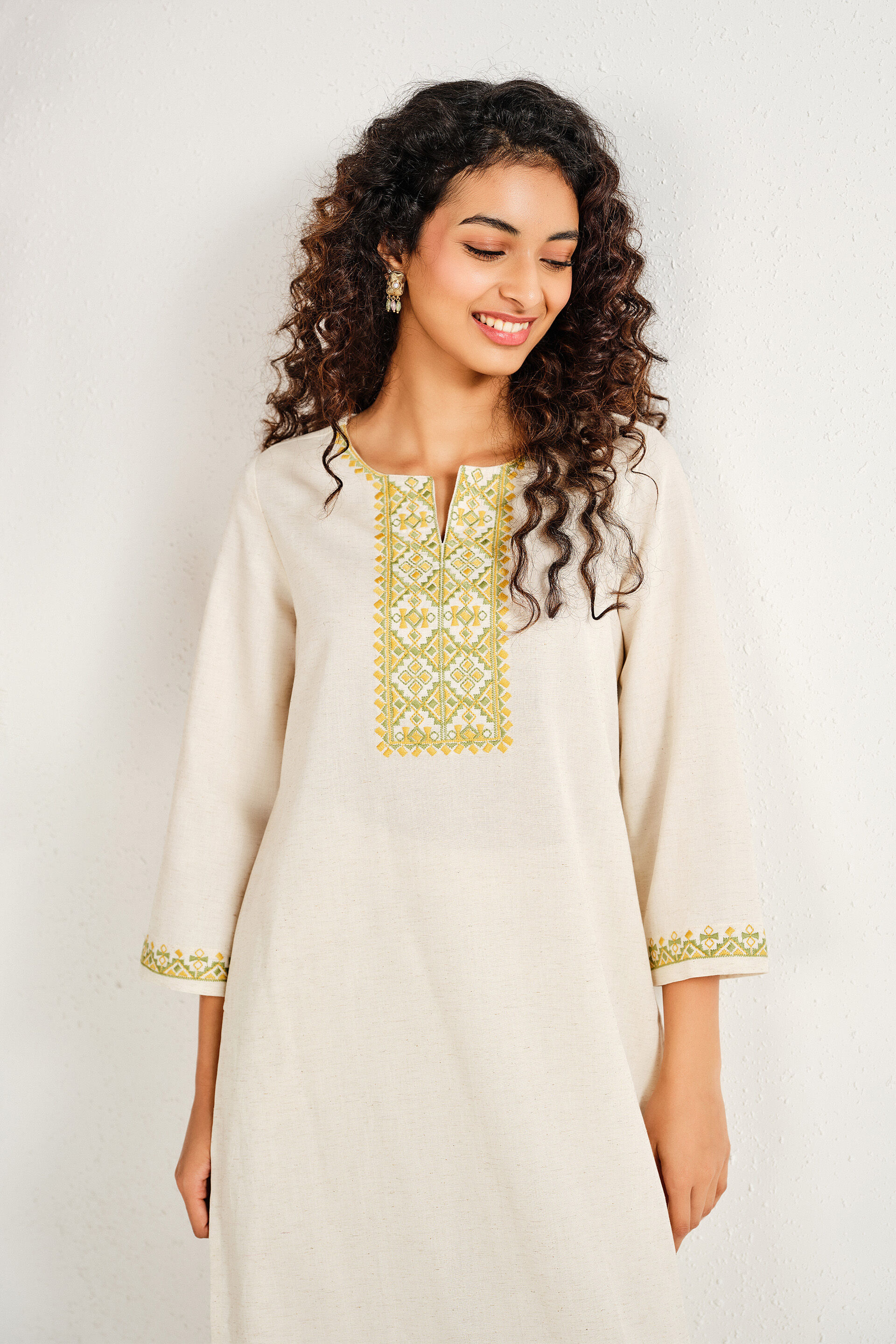 Nivaya Natural Kurta, Natural, image 4