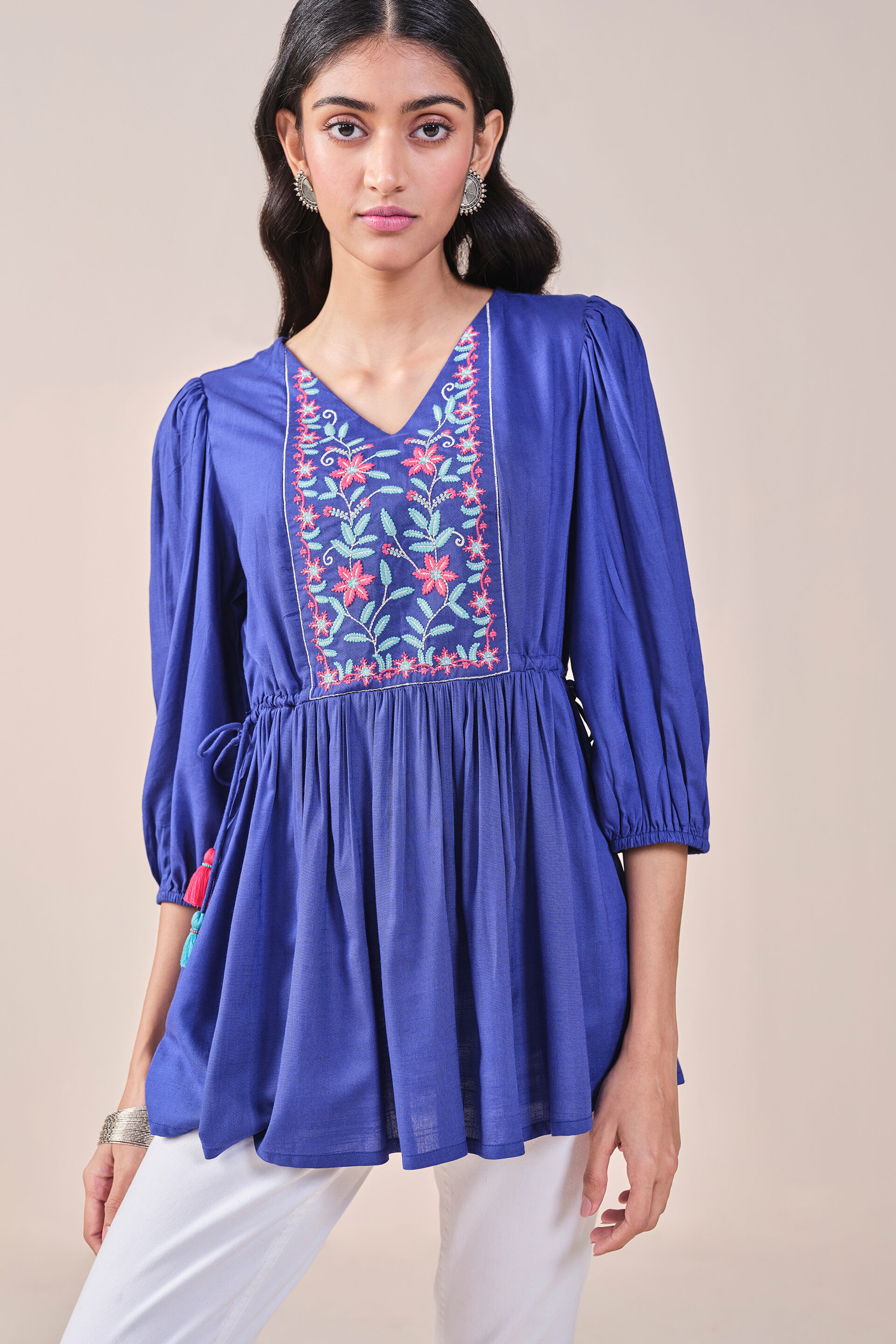 Neela Noor Tunic, Blue, image 3
