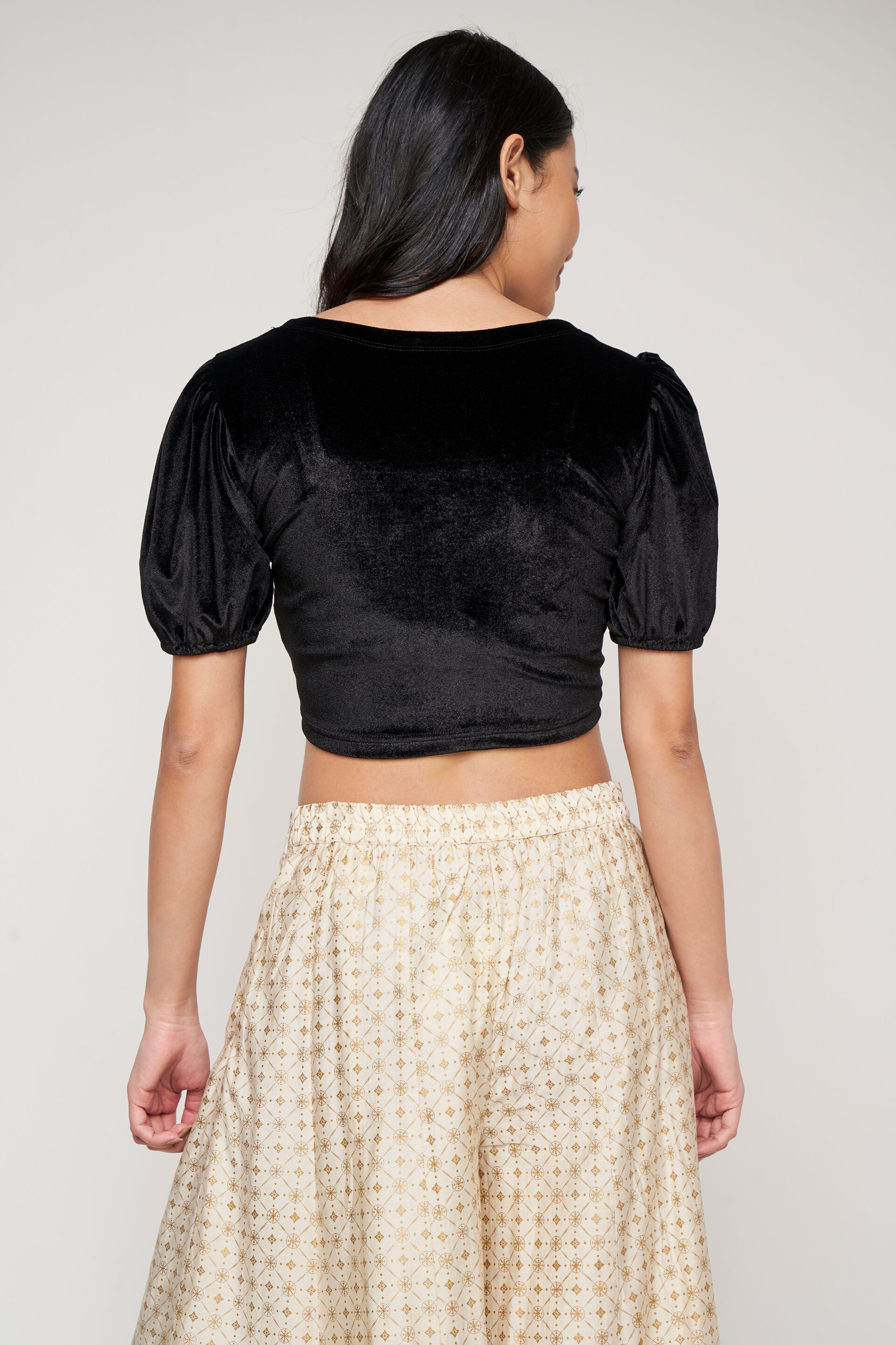 Black Solid Straight Top, Black, image 5