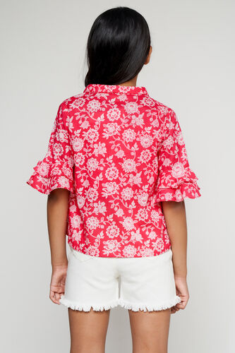 Pink Floral Ruffles Straight Set, Pink, image 6