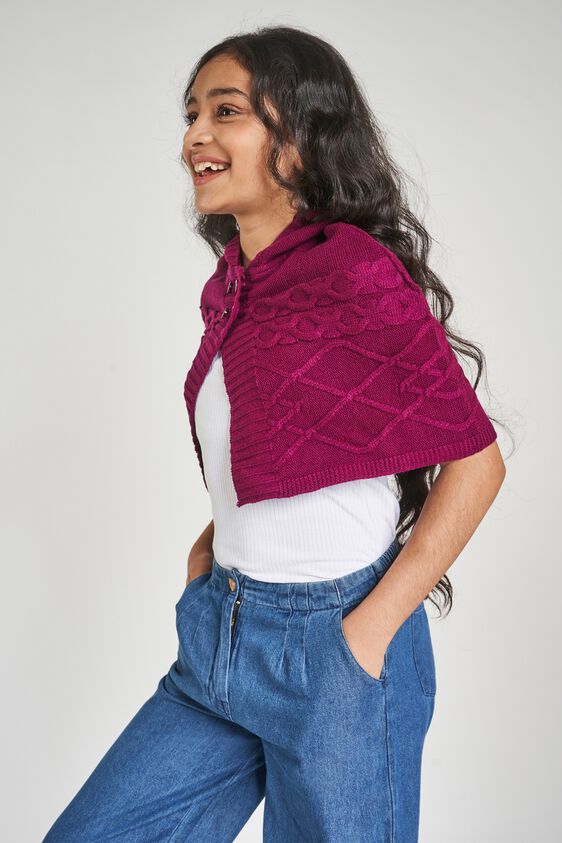 5 - Purple Hooded Cape Jacket, image 5