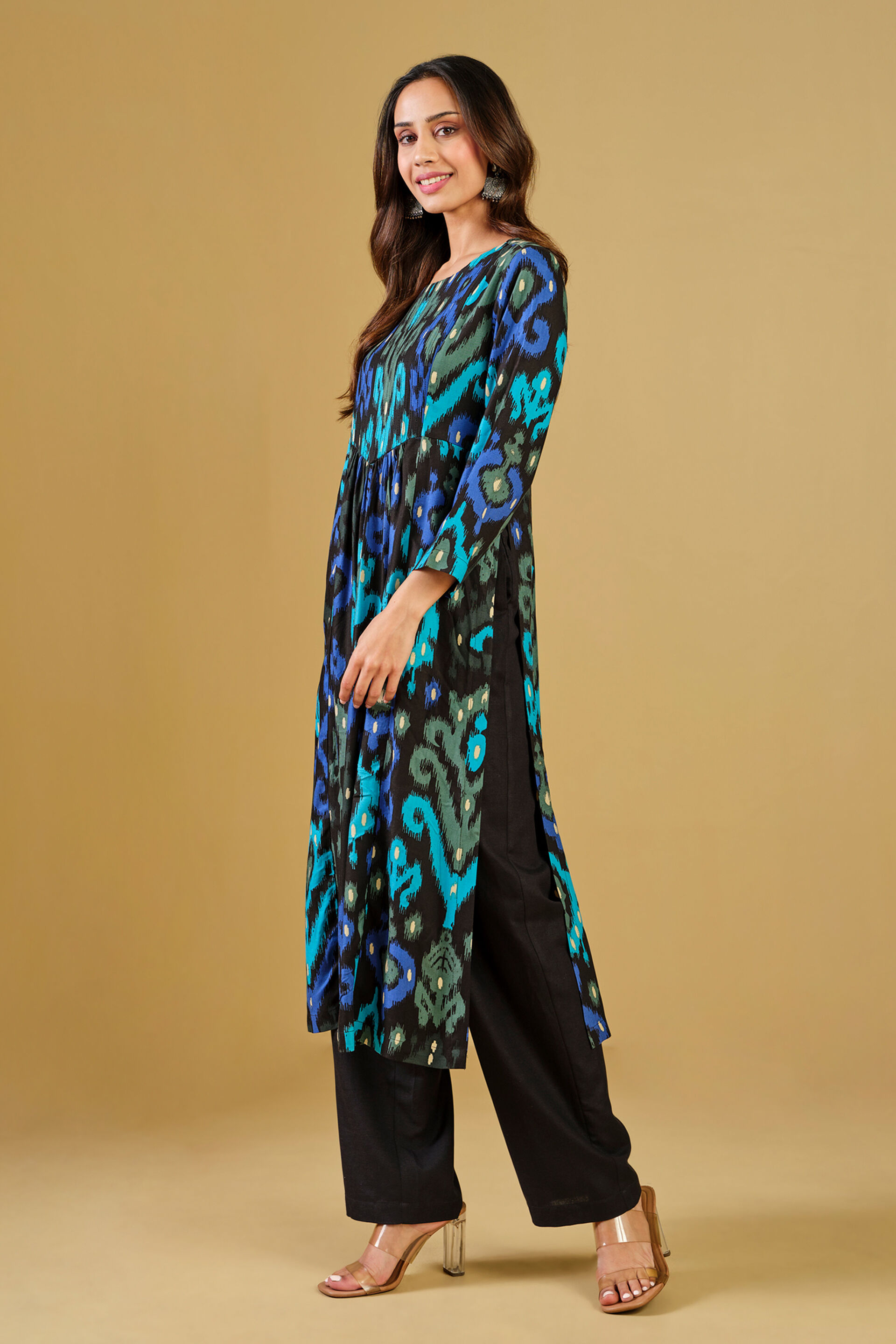 大型 NEW ETHNIC Seidea Print Design Buy Design a New nyra Cut Bandhani Print Ethnic wear Set for