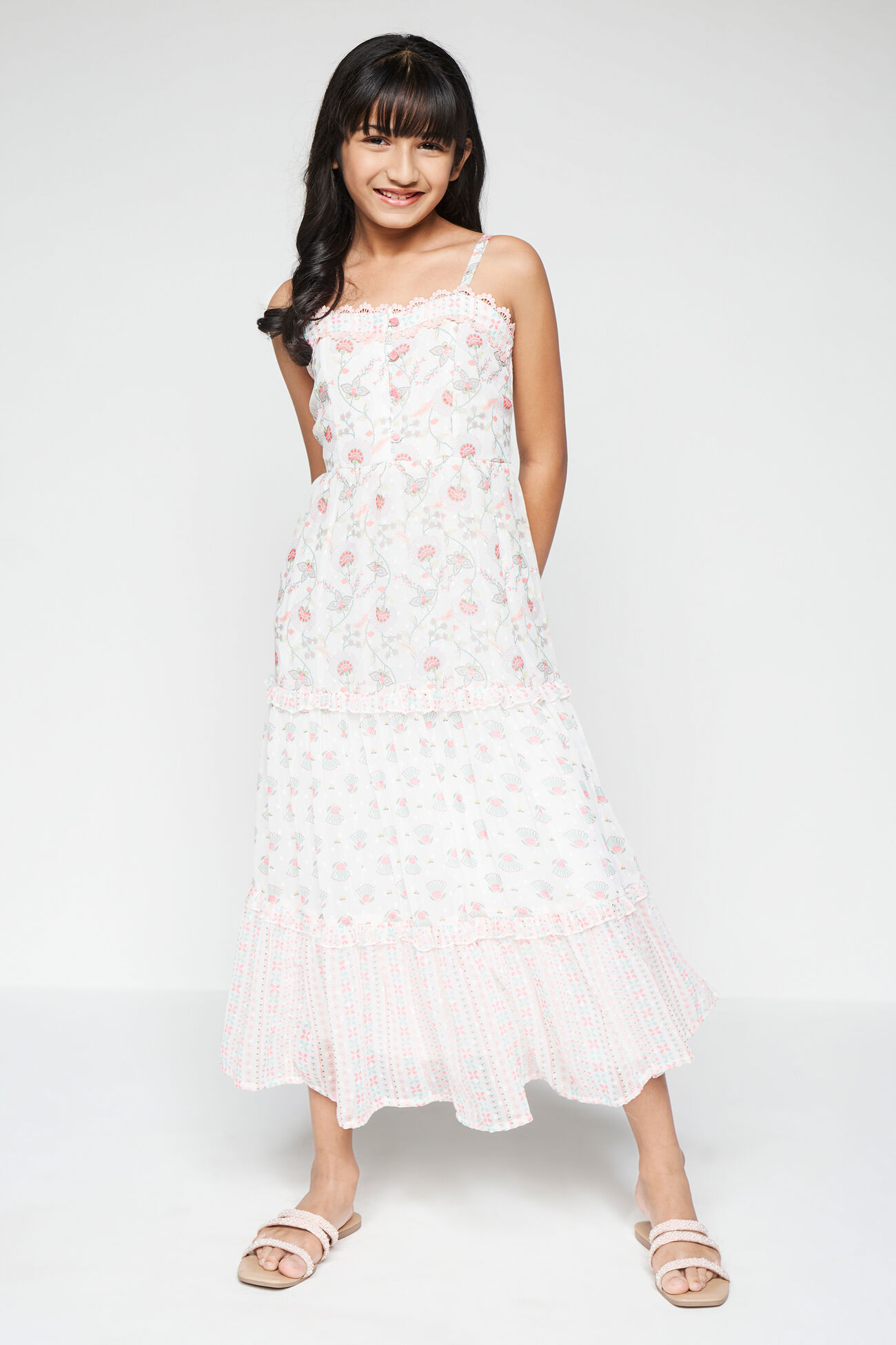 Buy Rupa Garments Women Fit and Flare Dress  A-Line Floral Maxi Dress  White Online In India At Discounted Prices