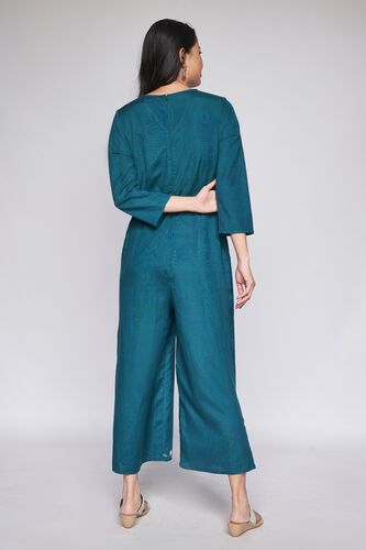 4 - Teal Solid Straight Jump Suit, image 4