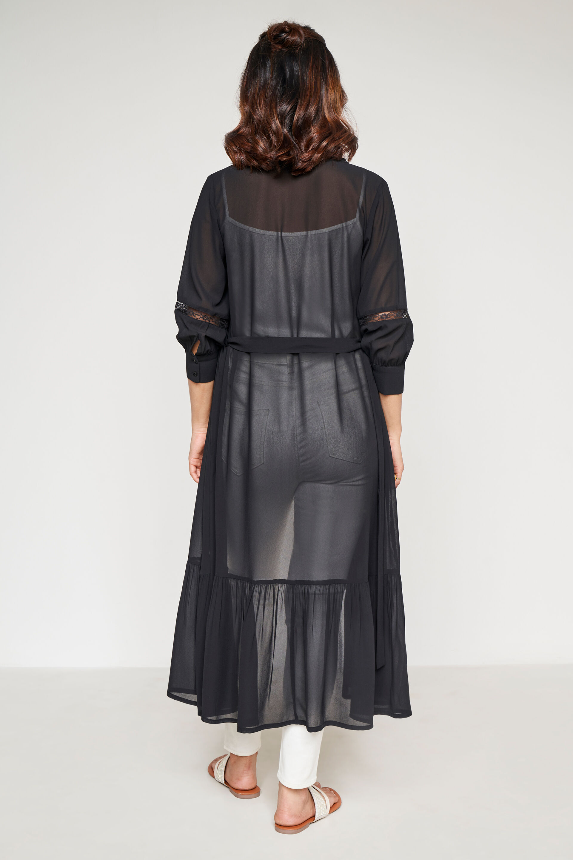Buy Black Solid Flared Shrug Online at Best Price at Global Desi