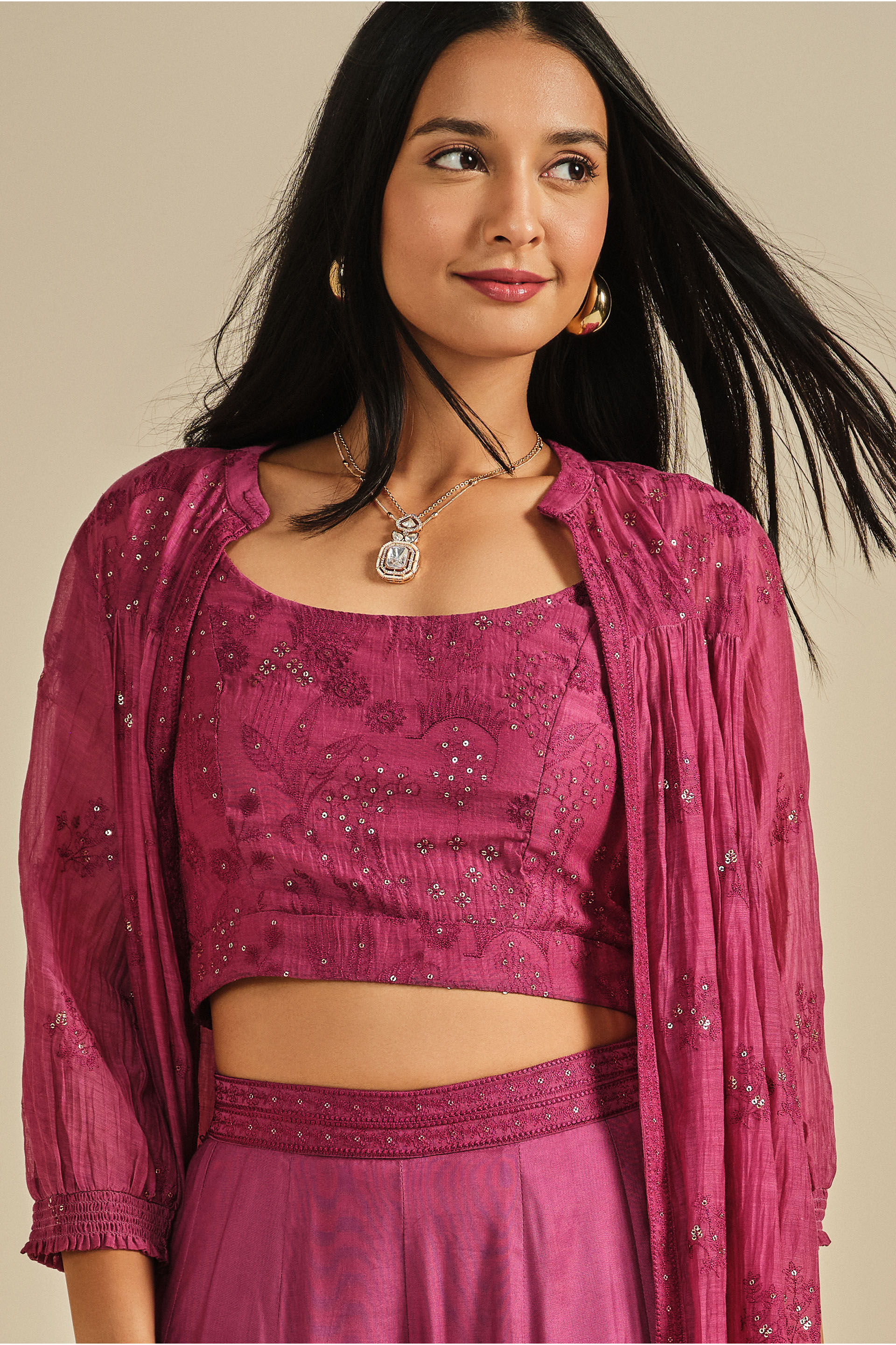 Rang Jamuni Co-ord, Purple, image 3