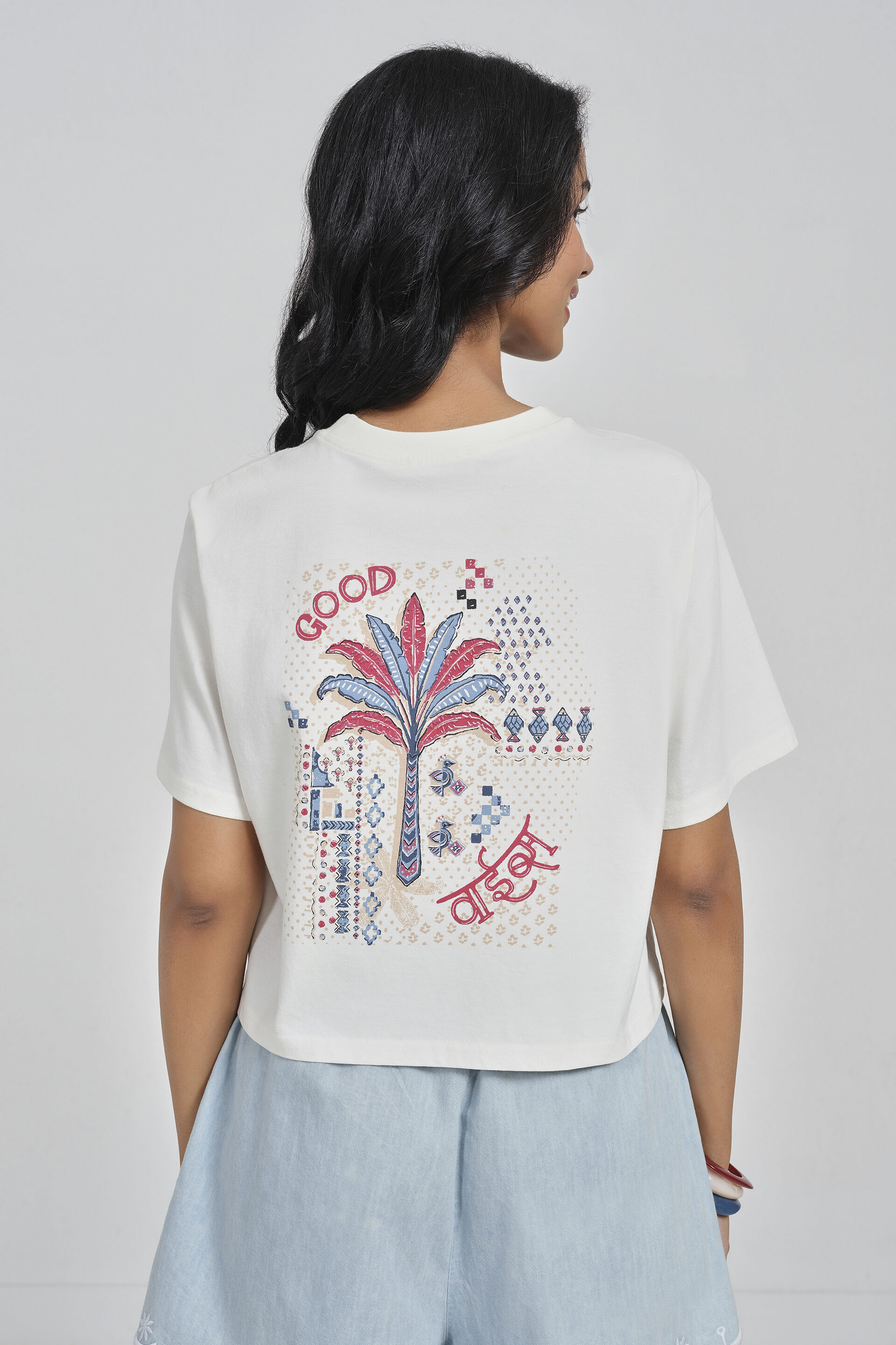 Cara Cream Oversized T-Shirt, Cream, image 5