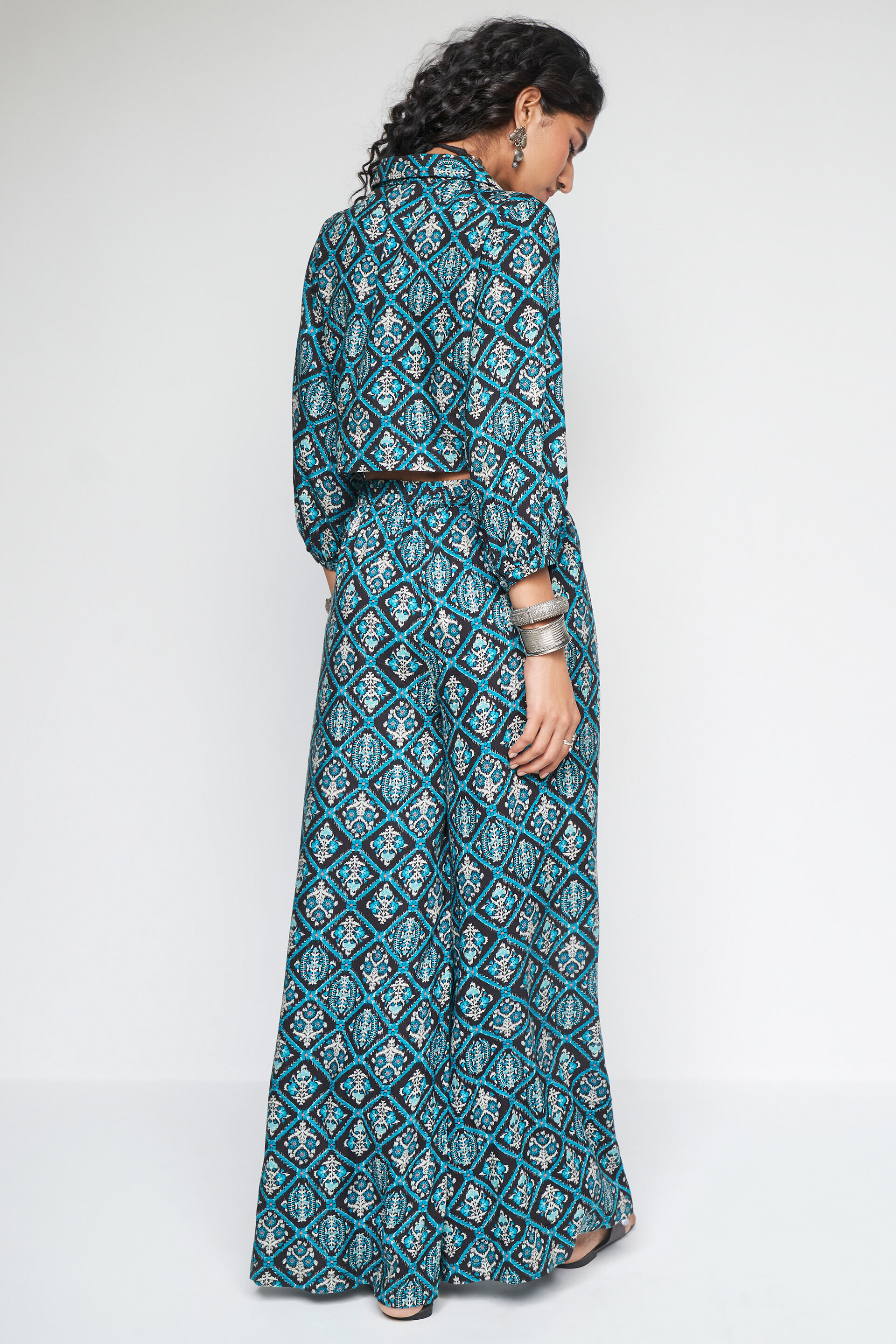 Teal Floral Co-ords Set, Teal, image 7