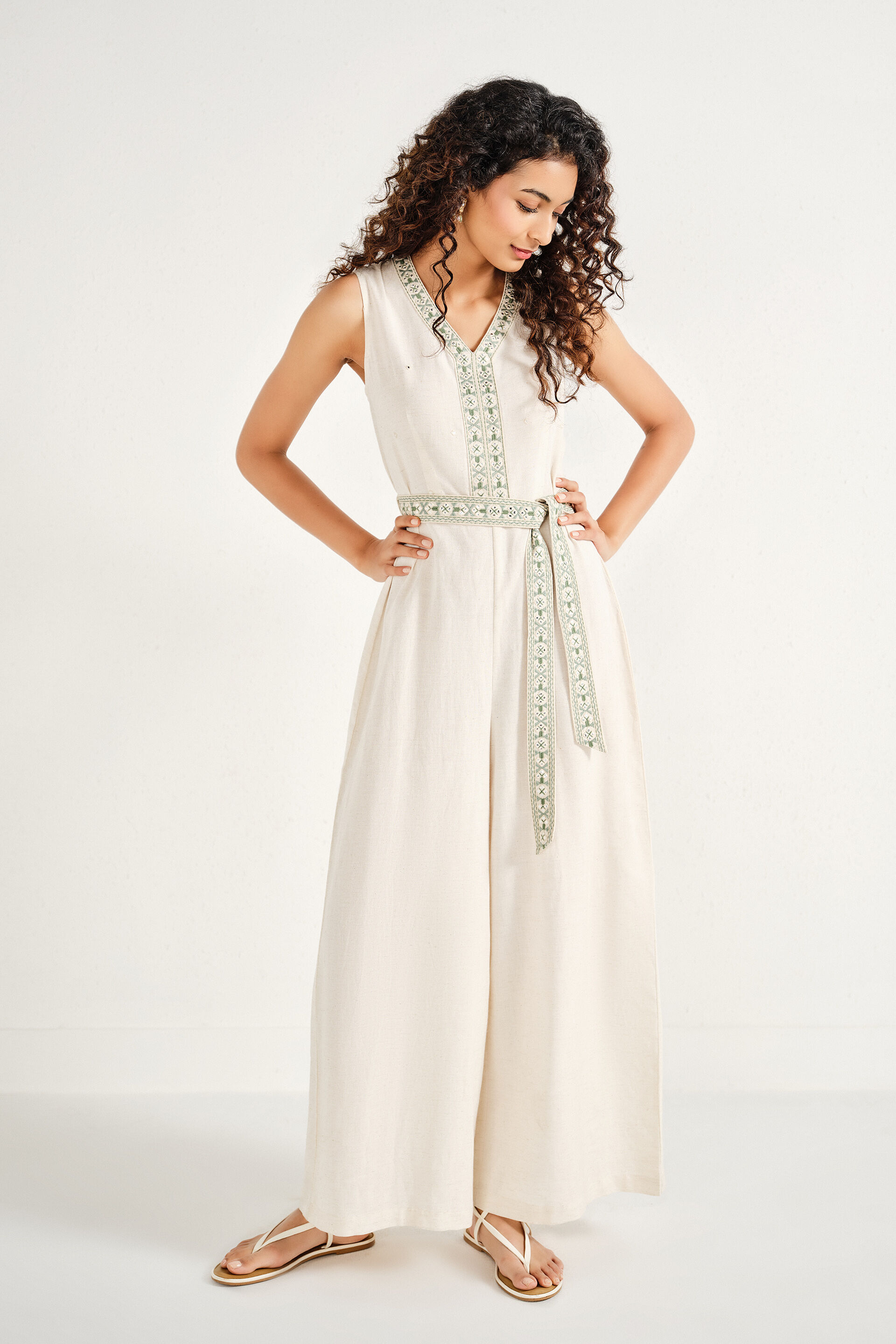 Nesara Natural Jumpsuit, Natural, image 2