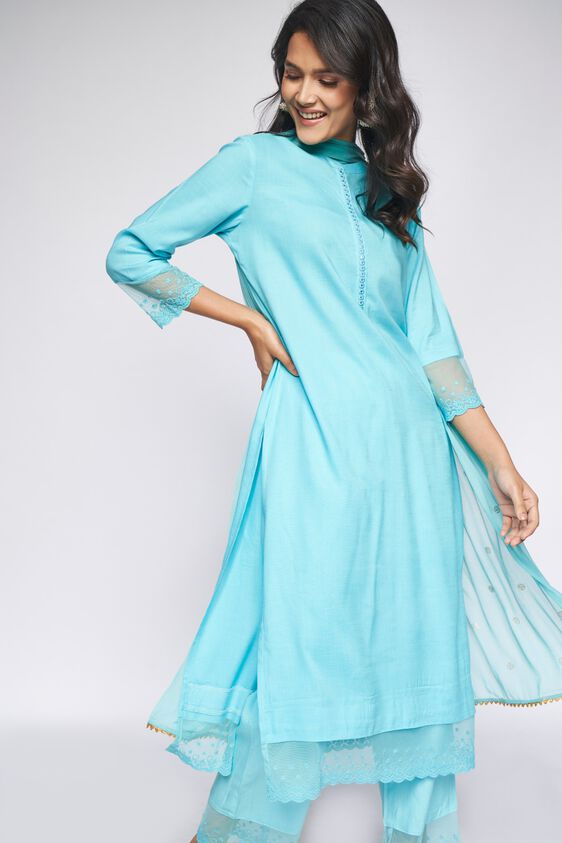 1 - Aqua Solid Suit Set, image 1