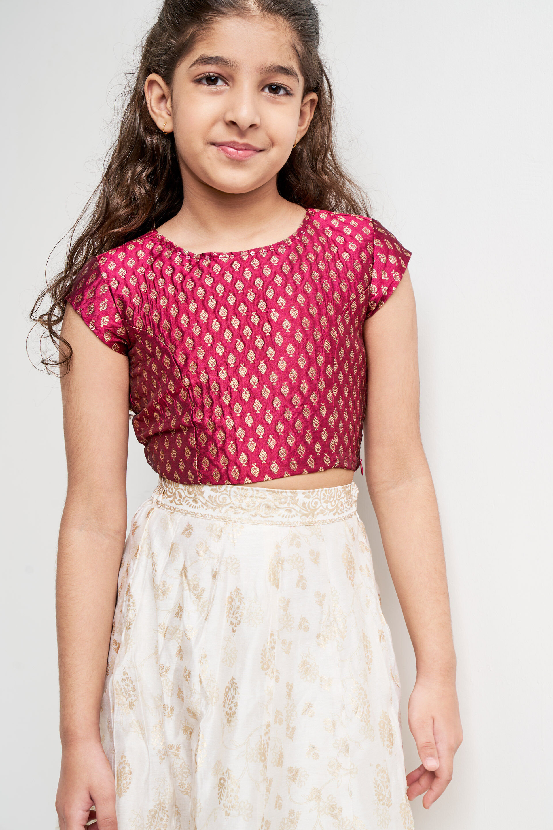 Wine Brocade Straight Top, Wine, image 3