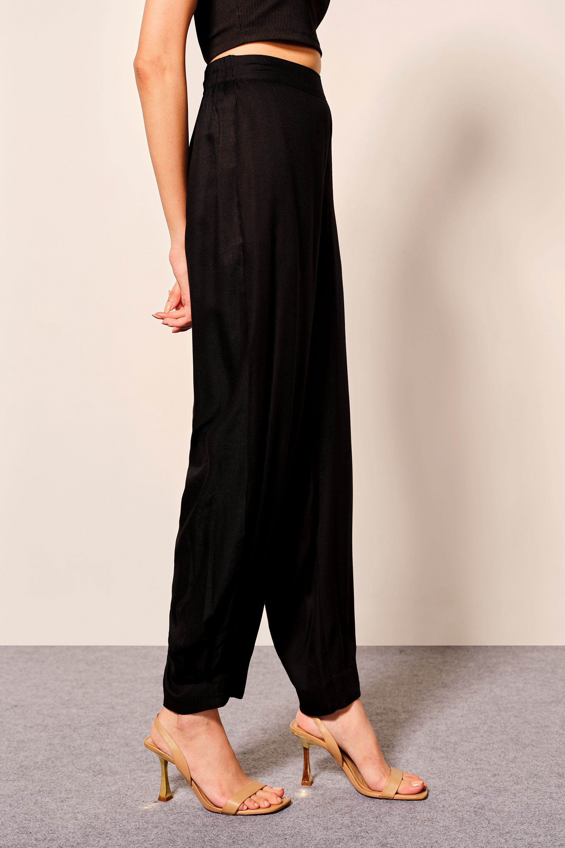 Black Jogger Fit Pants, Black, image 2