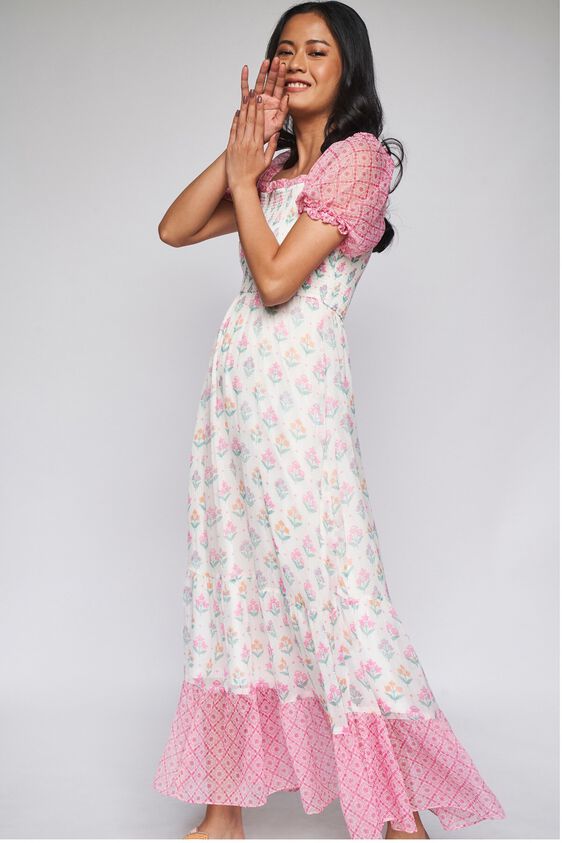 4 - Pink Floral Fit & Flare Gown, image 4