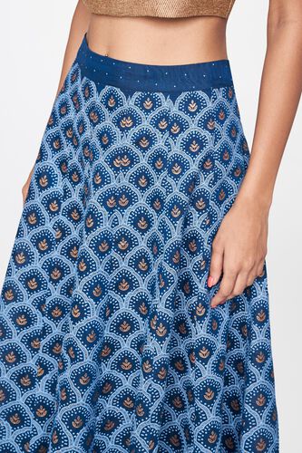 5 - Dark Blue Long Length Skirt, image 5