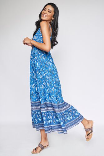 4 - Indigo Floral Fit & Flare Gown, image 4