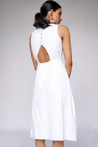2 - White Embroidered Cut Out Dress, image 2
