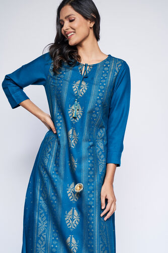 Teal Khadi Kurta, , image 4